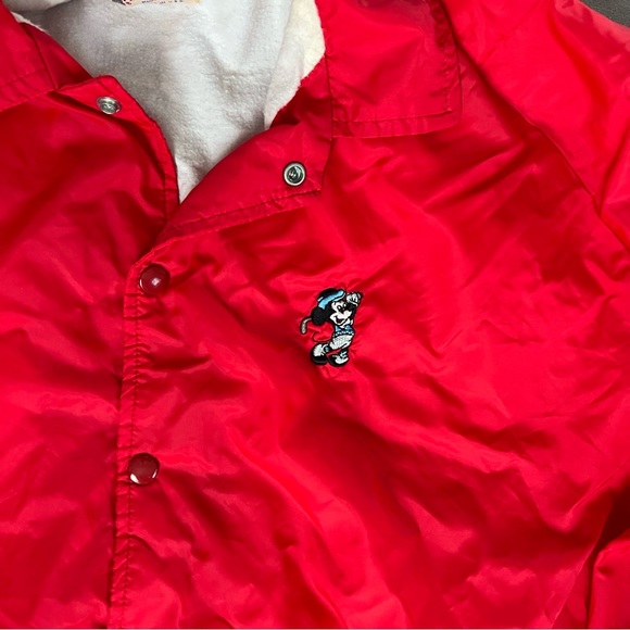 VTG 90s y2k antigua windbreaker jacket red Mickey Mouse golf men xlarge made USA - Picture 3 of 5